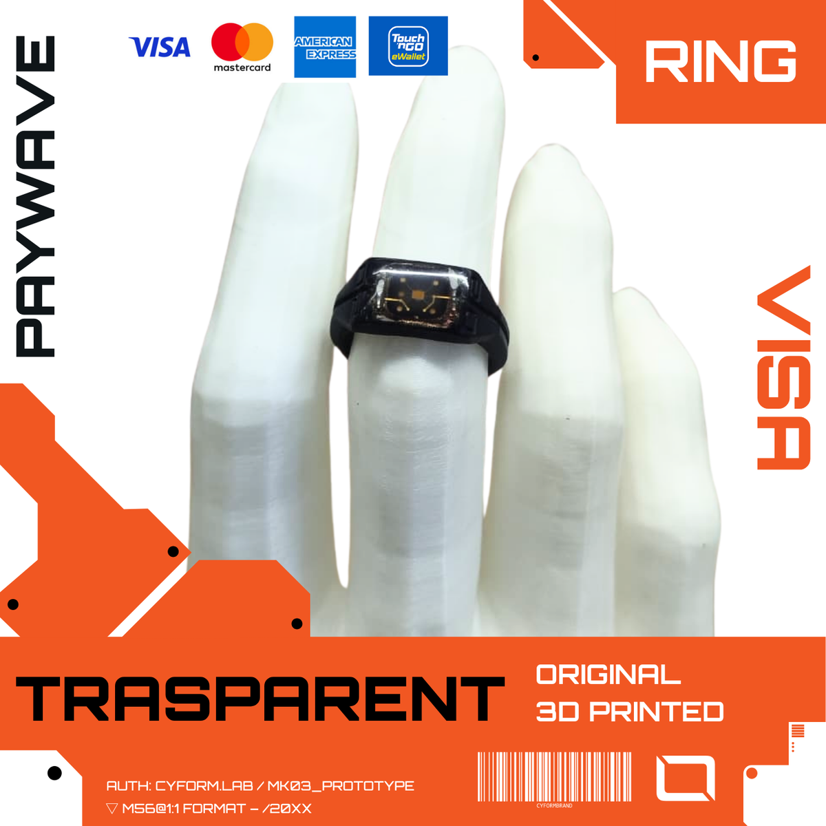 CYFORM PAYWAVE RING –  Visa Payment Ring NEW