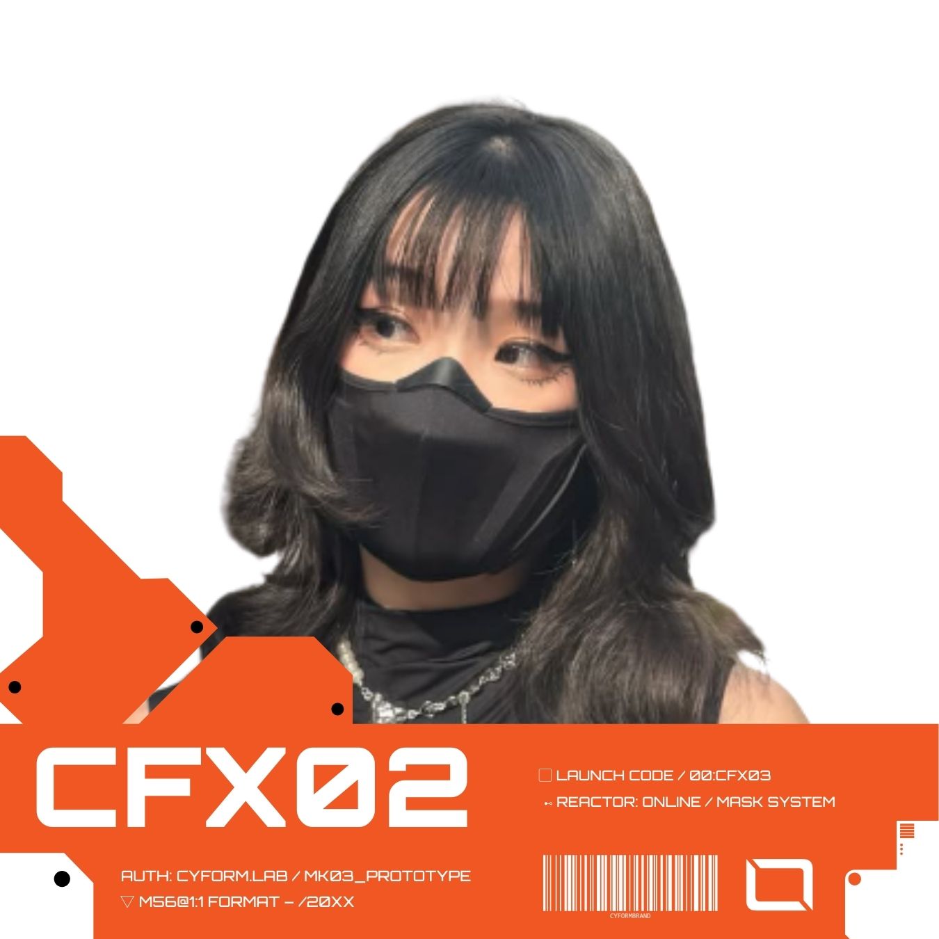 CYFORM CFX 02 3D PRINT HANDMADE CUSTOM FACEMASK