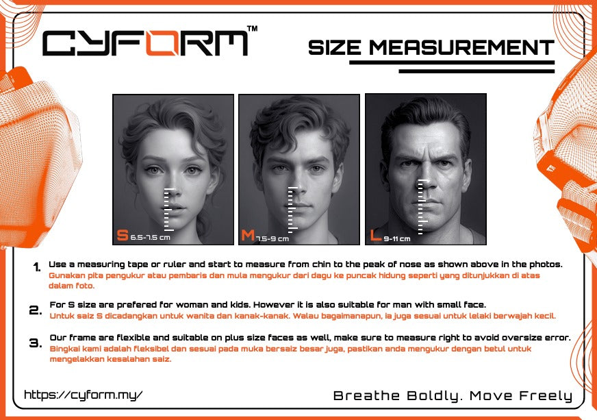 CYFORM CFX 02 3D PRINT HANDMADE CUSTOM FACEMASK