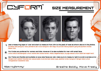 CYFORM CFX 02 3D PRINT HANDMADE CUSTOM FACEMASK